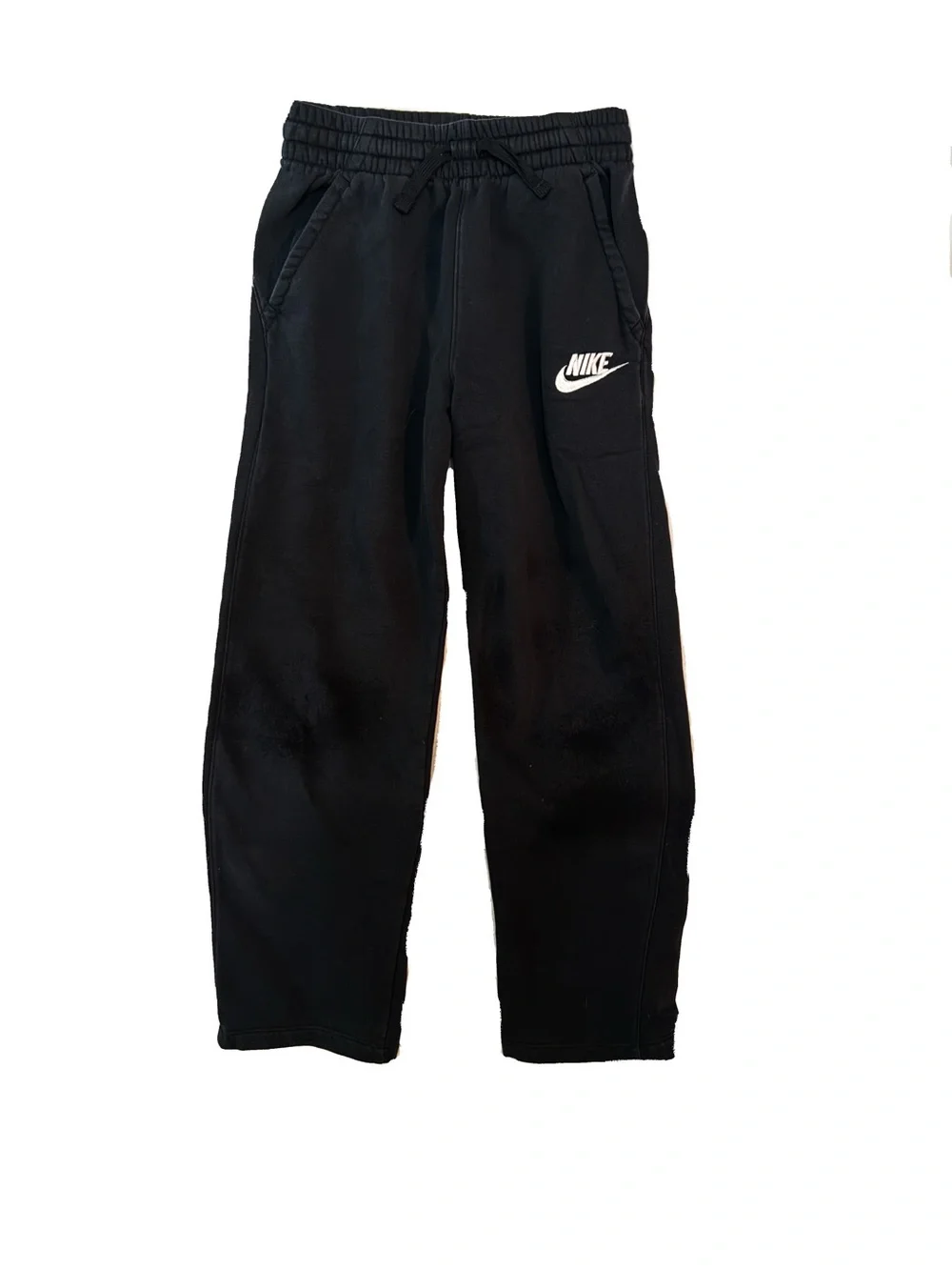 Nike Black Youth Jogger Pants with White Swoosh